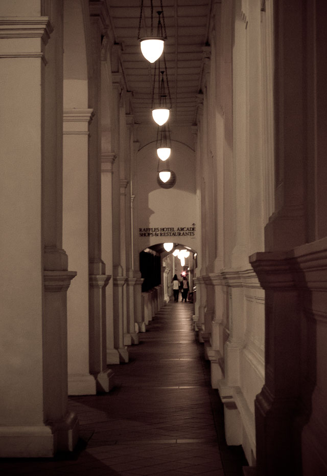 Arcade of Raffles Hotel, Singapore.